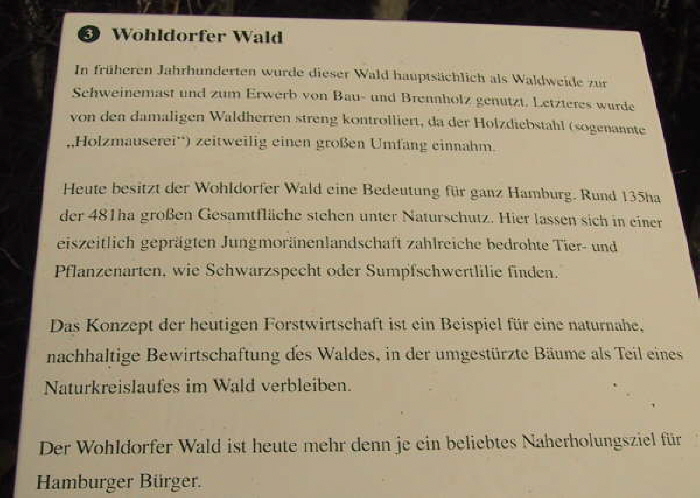 Tafel Wohldorfer Wald